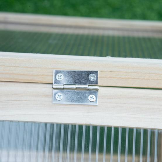 ComfortXL - Mini serre châssis bois pour semis croissance saine 90x52x49cm nature - ComfortXL Outdoor Living - Image 10