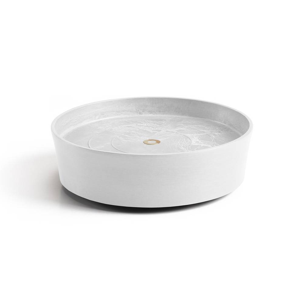 Ecopots - Support à roulettes Wheels 30 Blanc Pur - Ø 28,7 x H. 8,3 cm ECOPOTS