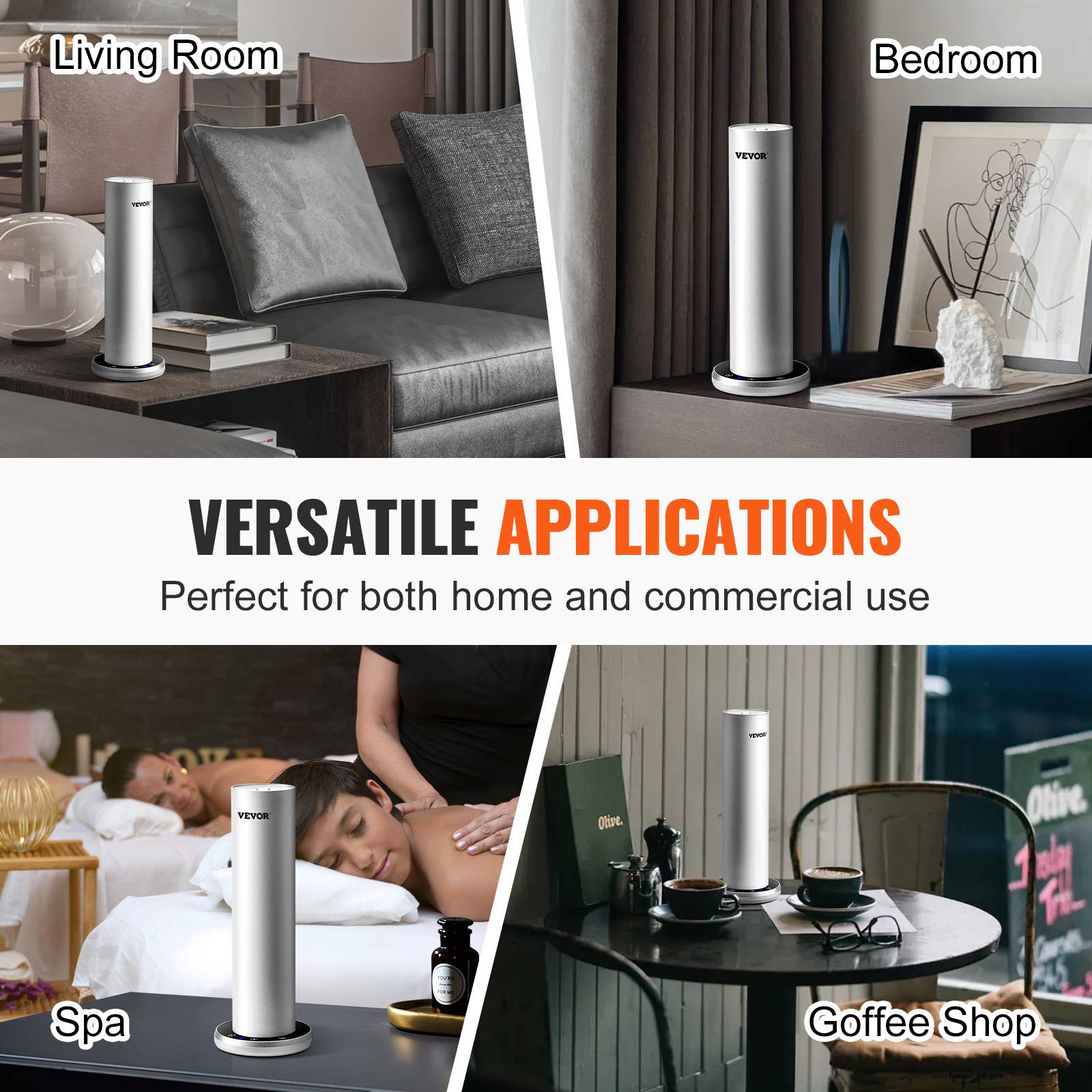 VEVOR Scent Air Machine 120 ml Diffuseur d'air froid Bluetooth 1000 pieds carrés sans eau - Image 6