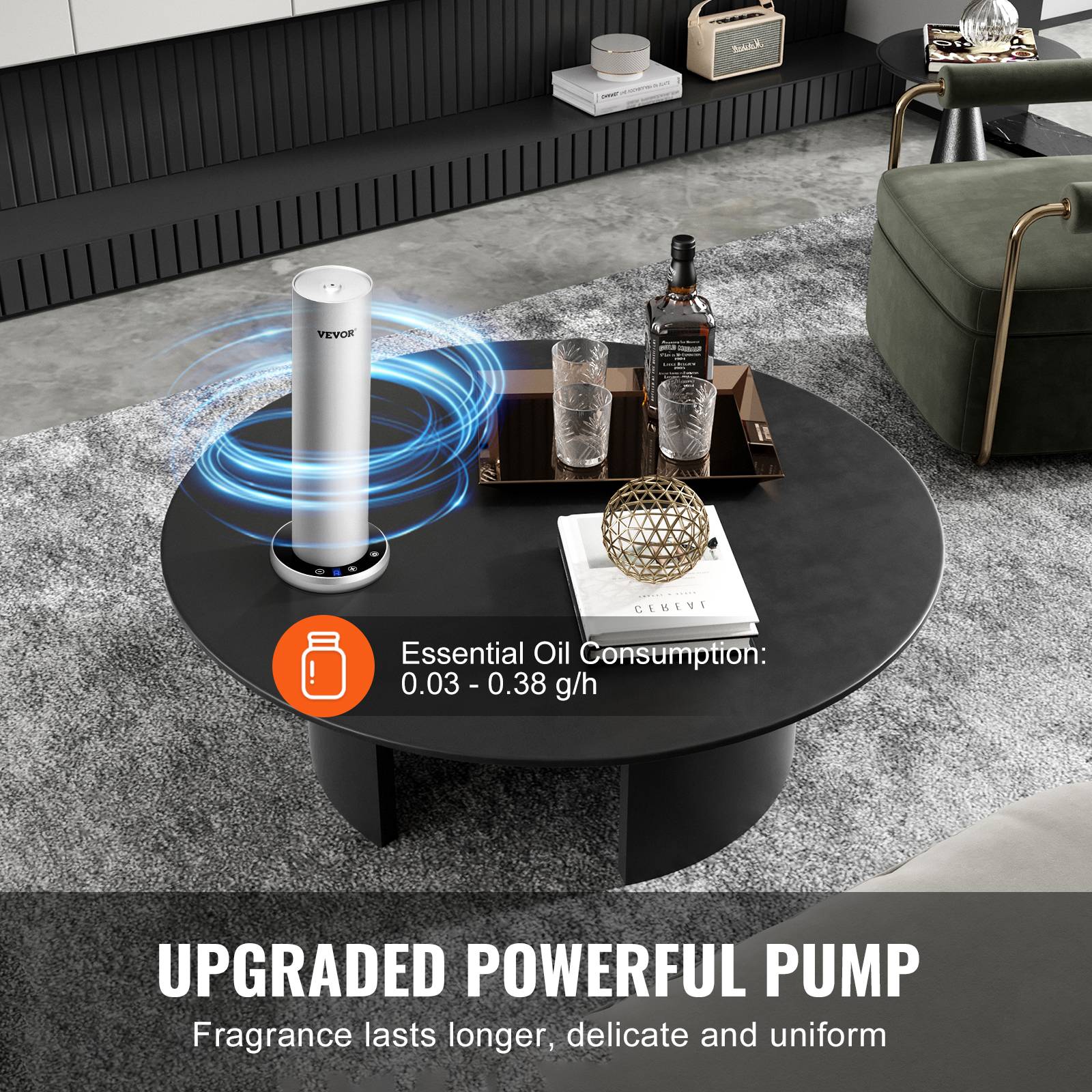 VEVOR Scent Air Machine 120 ml Diffuseur d'air froid Bluetooth 1000 pieds carrés sans eau - Image 4