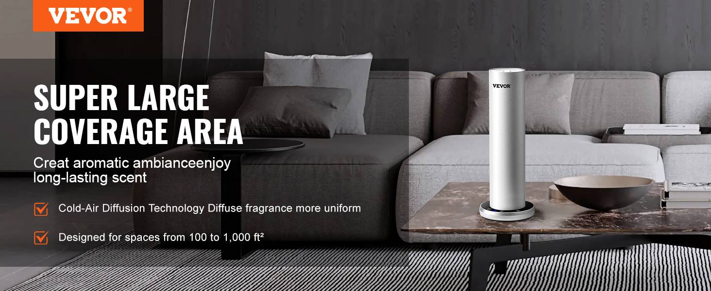 VEVOR Scent Air Machine 120 ml Diffuseur d'air froid Bluetooth 1000 pieds carrés sans eau - Image 9