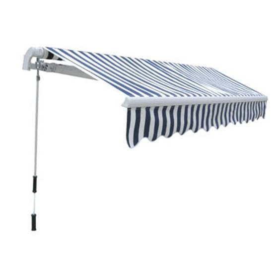 Store Banne - Auvent pliable manuel 300 cm Bleu/blanc - MEUBLE PRO - Image 3