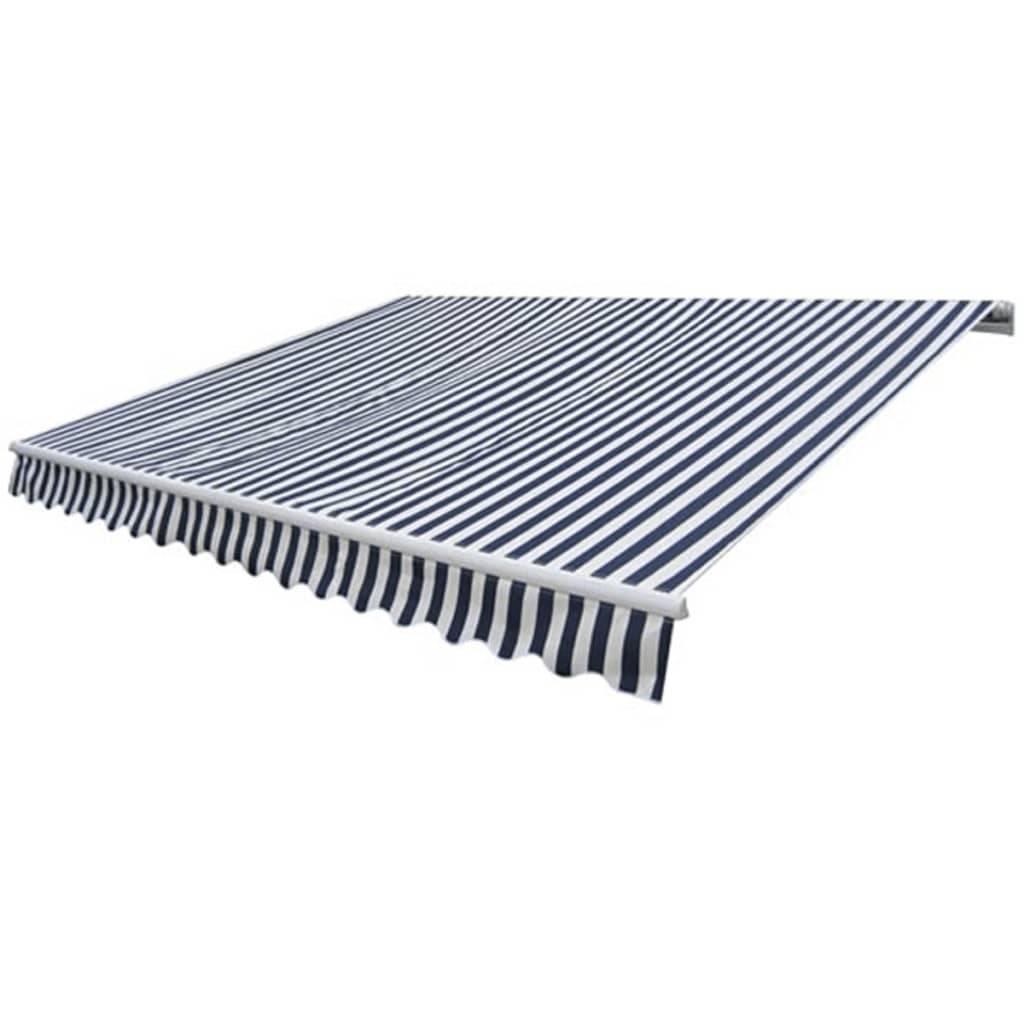 Store Banne - Auvent pliable manuel 300 cm Bleu/blanc - MEUBLE PRO - Image 2