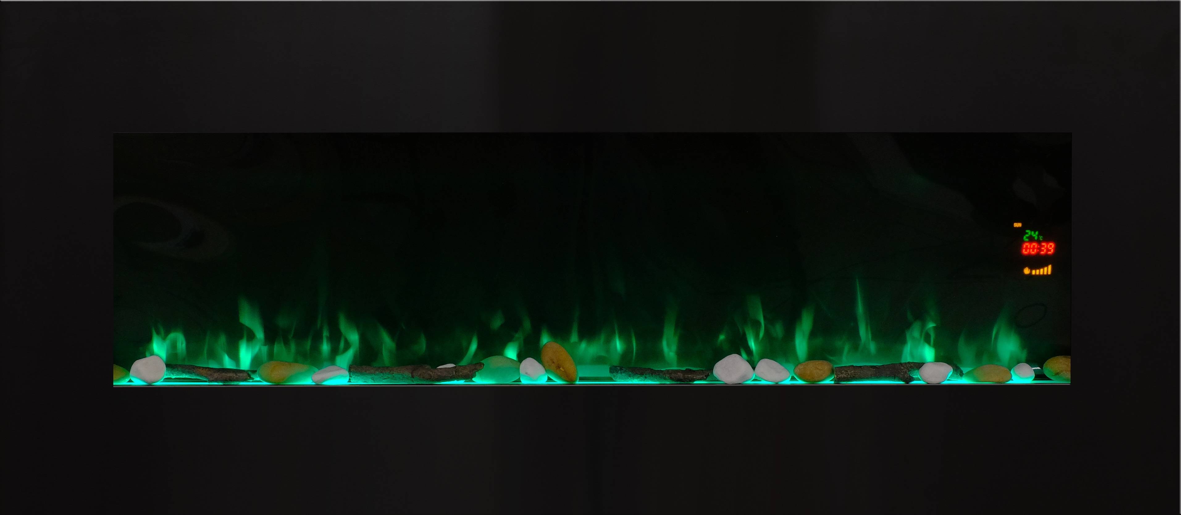 Cheminée électrique Murale Volcano XXL 120 cm Effet Flammes LED Chemin'Arte - Image 4