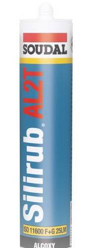 Mastic silicone Silirub AL2T noir cartouche 300 ml - SOUDAL - 120653