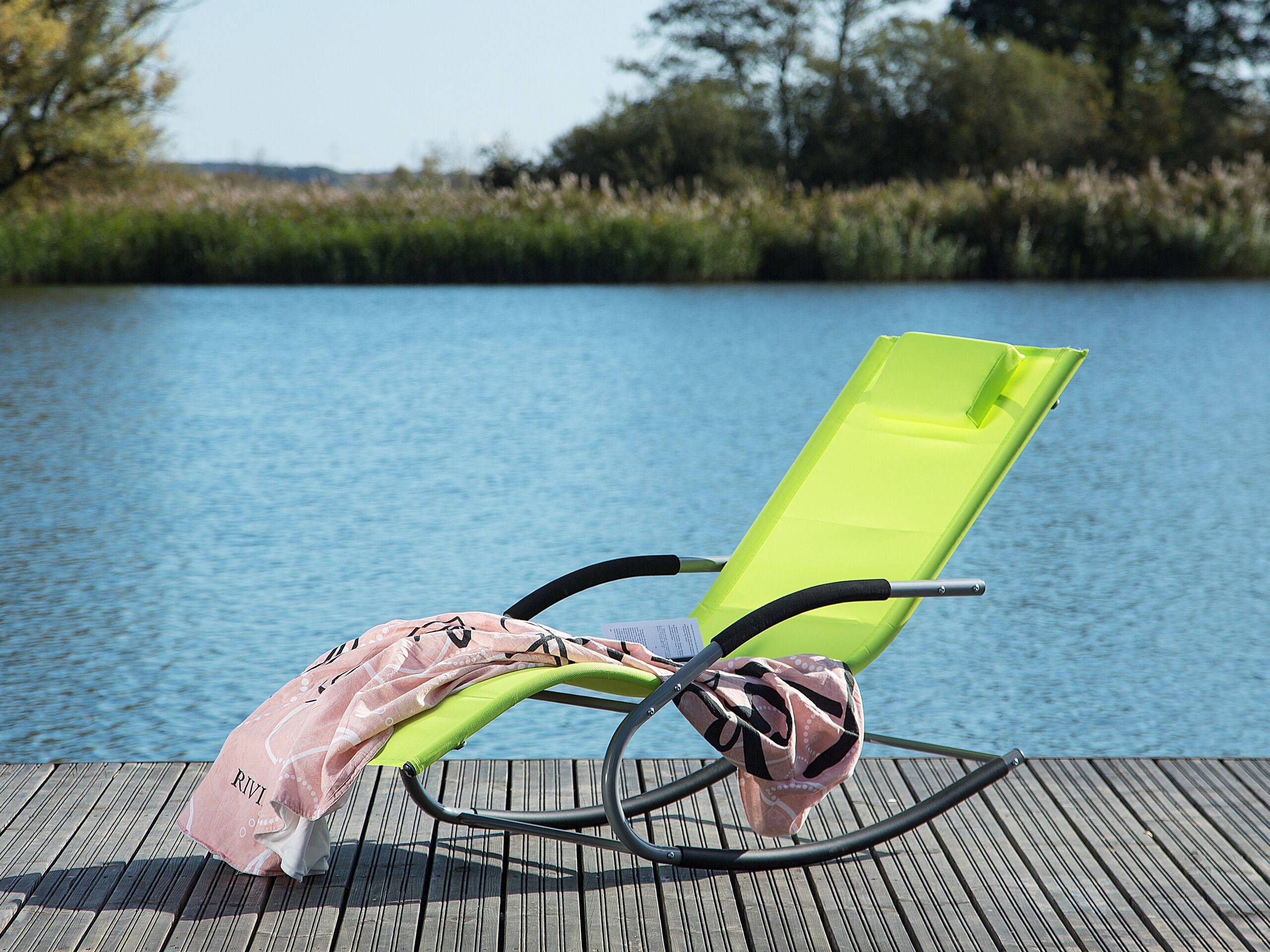 Beliani - Chaise longue Acier Vert citron CARANO - Beliani - Imagen 1