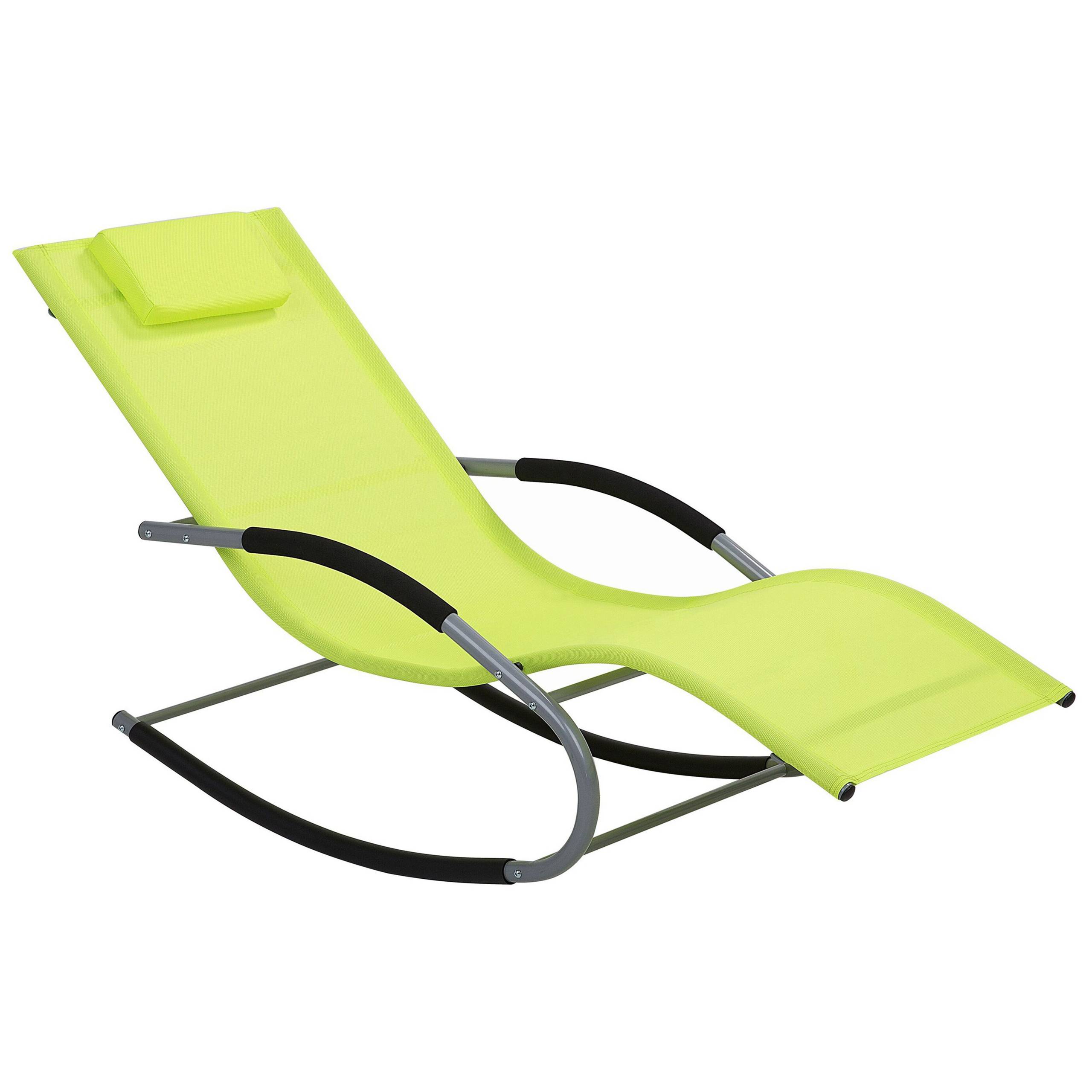 Beliani - Chaise longue Acier Vert citron CARANO - Beliani - Imagen 2