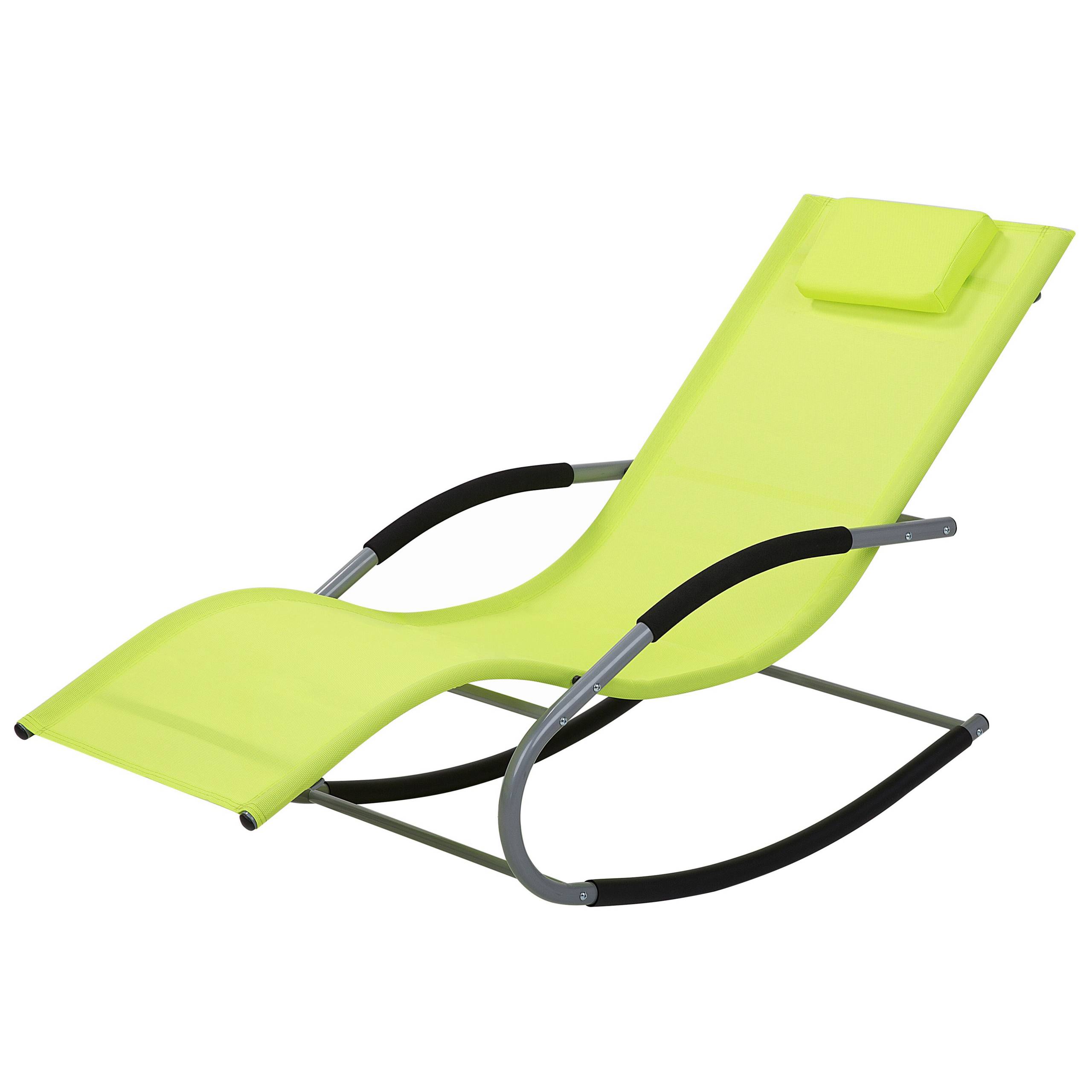 Beliani - Chaise longue Acier Vert citron CARANO - Beliani - Imagen 4