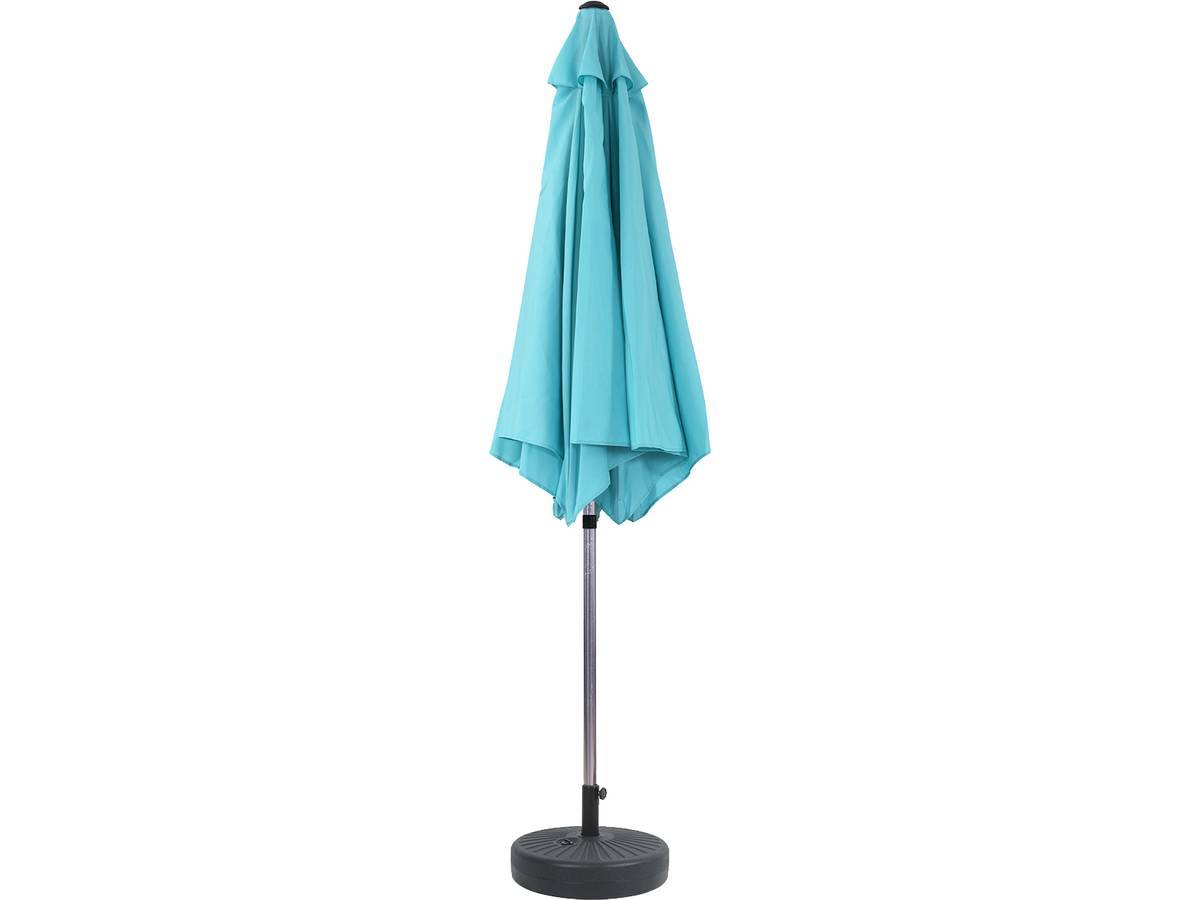 Parasol Jardin Droit Alu "sol" - Rond - ø 3m - Bleu - Avec Pied à Lester -habitat Et Jardin - Imagen 2