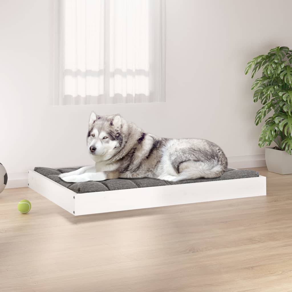 ComfortXL - Très Grand Lit Chien en Bois de Pin Cadre Robuste pour Grand Gabarit Blanc 101,5x74 cm - ComfortXL Pet Living - Image 1