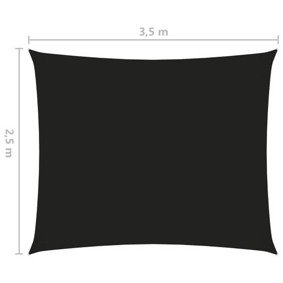 Helloshop26 - Voile toile d'ombrage parasol tissu oxford rectangulaire 2,5 x 3,5 m noir - Imagen 6