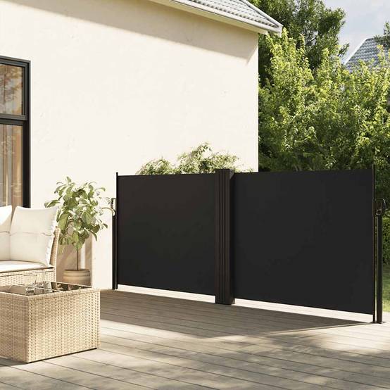 Store banne | Auvent latéral rétractable noir 120x600 cm Maison Chic - Image 2