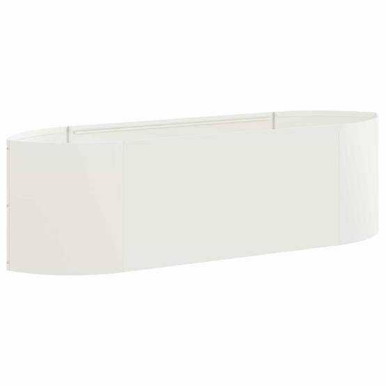 ComfortXL - Jardin surélevé acier bord bateau potager fleurs design ouvert 140x40x40cm blanc - ComfortXL Outdoor Living - Image 2