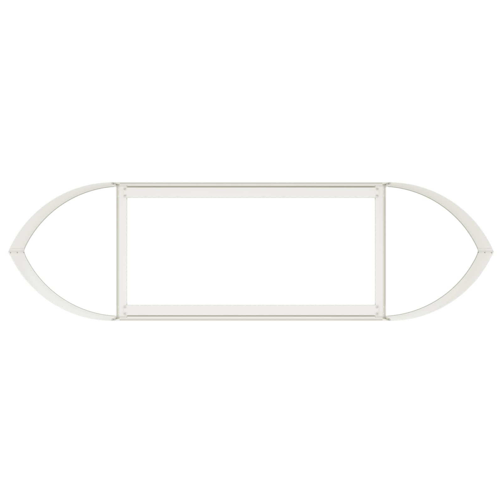 ComfortXL - Jardin surélevé acier bord bateau potager fleurs design ouvert 140x40x40cm blanc - ComfortXL Outdoor Living - Image 5
