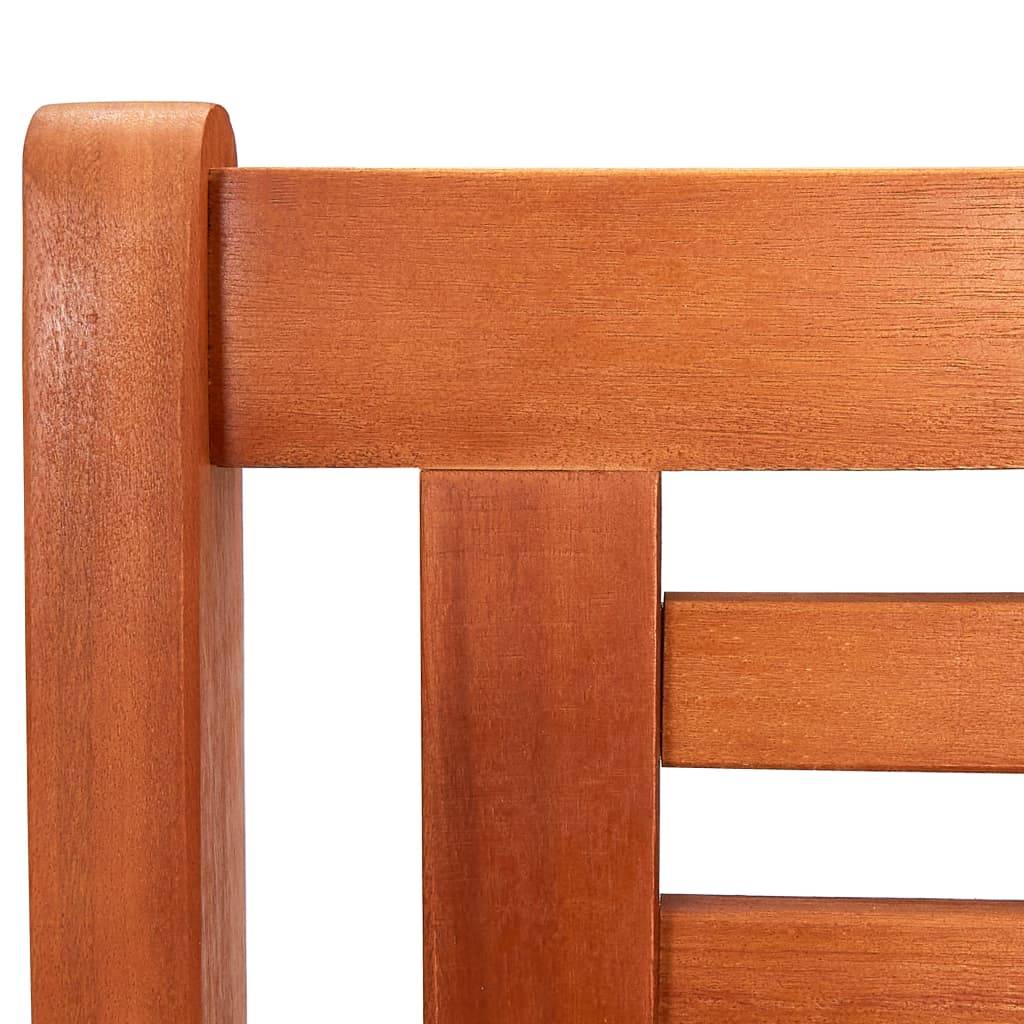 Helloshop26 - Banc de jardin meuble de patio d'extérieur terrasse 3 places 150 x 60 x 89 cm bois d'eucalyptus solide - Imagen 6