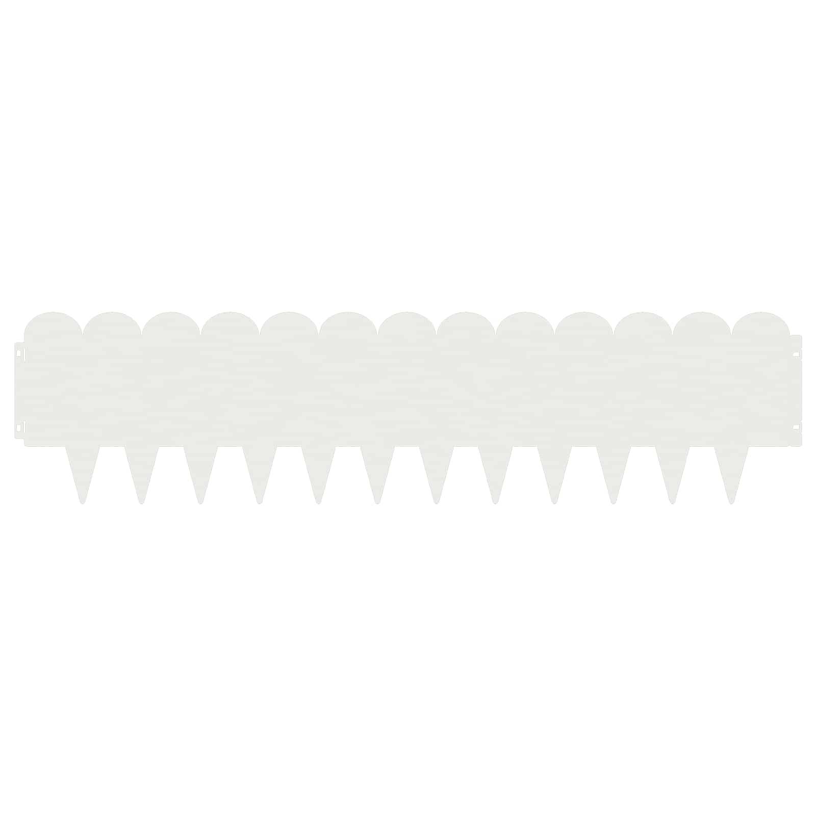 Bordure de jardin acier extérieur aménagement 10 pcs 103x25cm blanc - ComfortXL Outdoor Living - Image 5