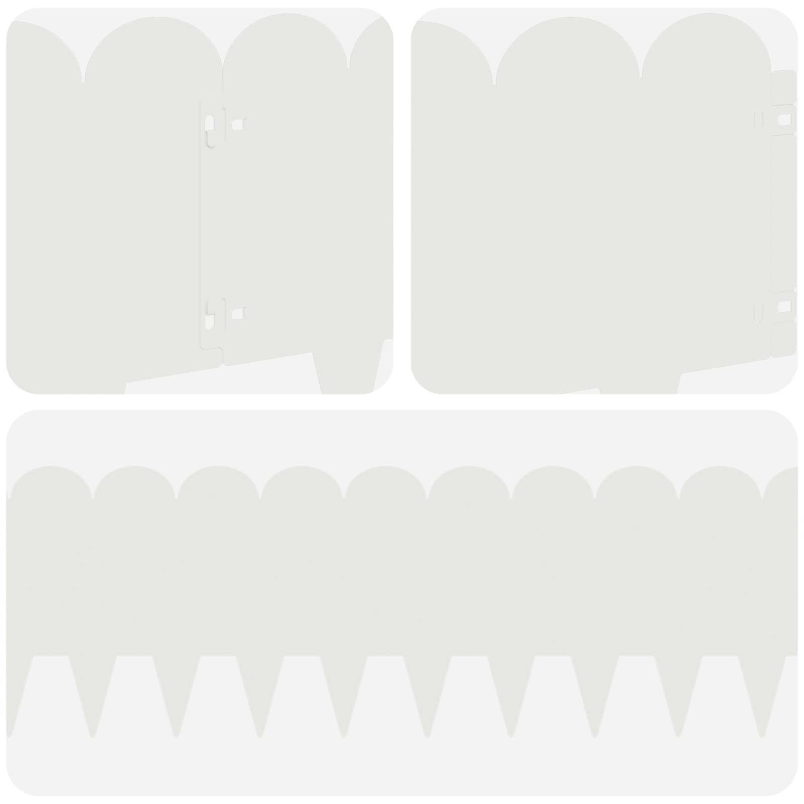 Bordure de jardin acier extérieur aménagement 10 pcs 103x25cm blanc - ComfortXL Outdoor Living - Image 7