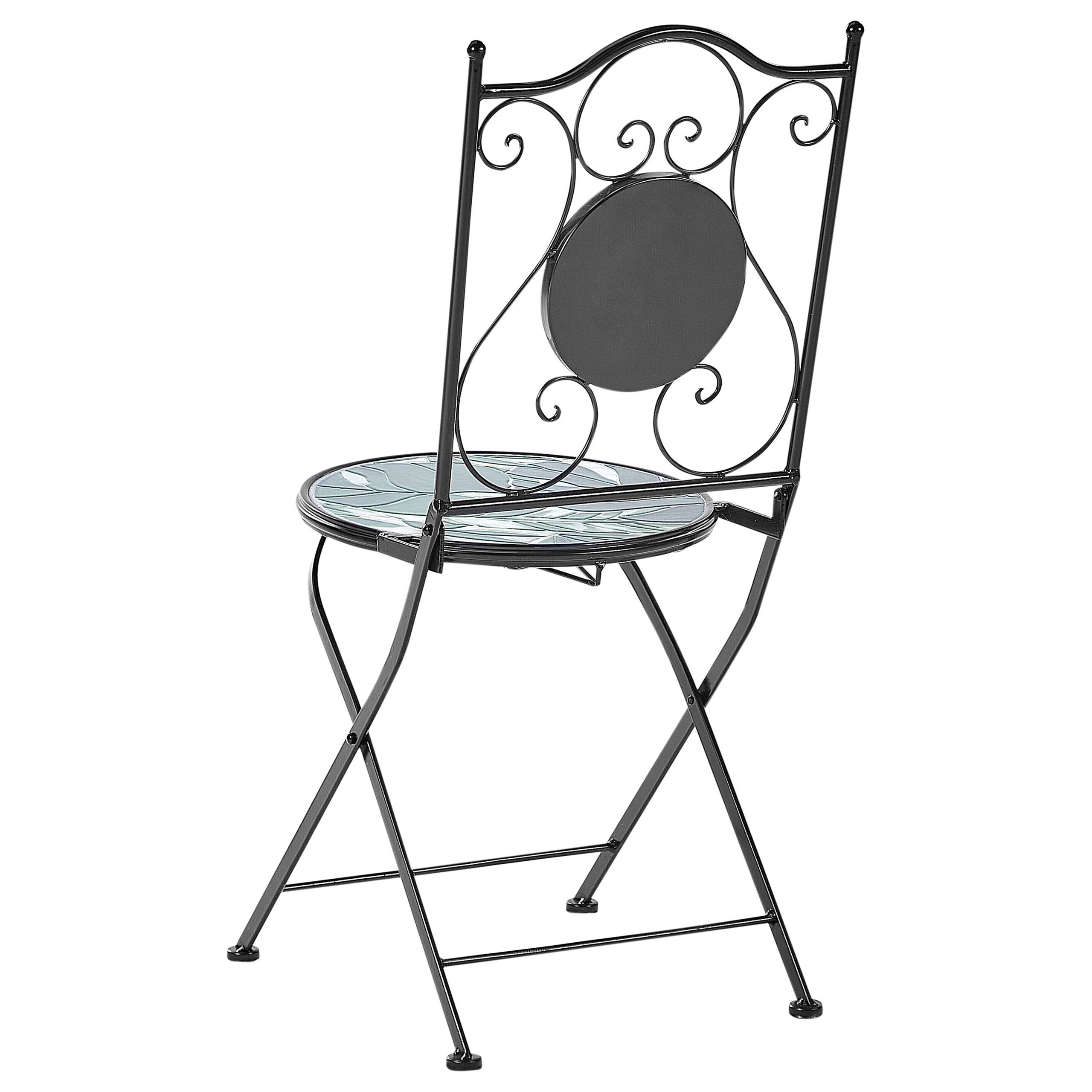 Beliani - Chaise de jardin Métal Noir COZZANA - Beliani - Imagen 6