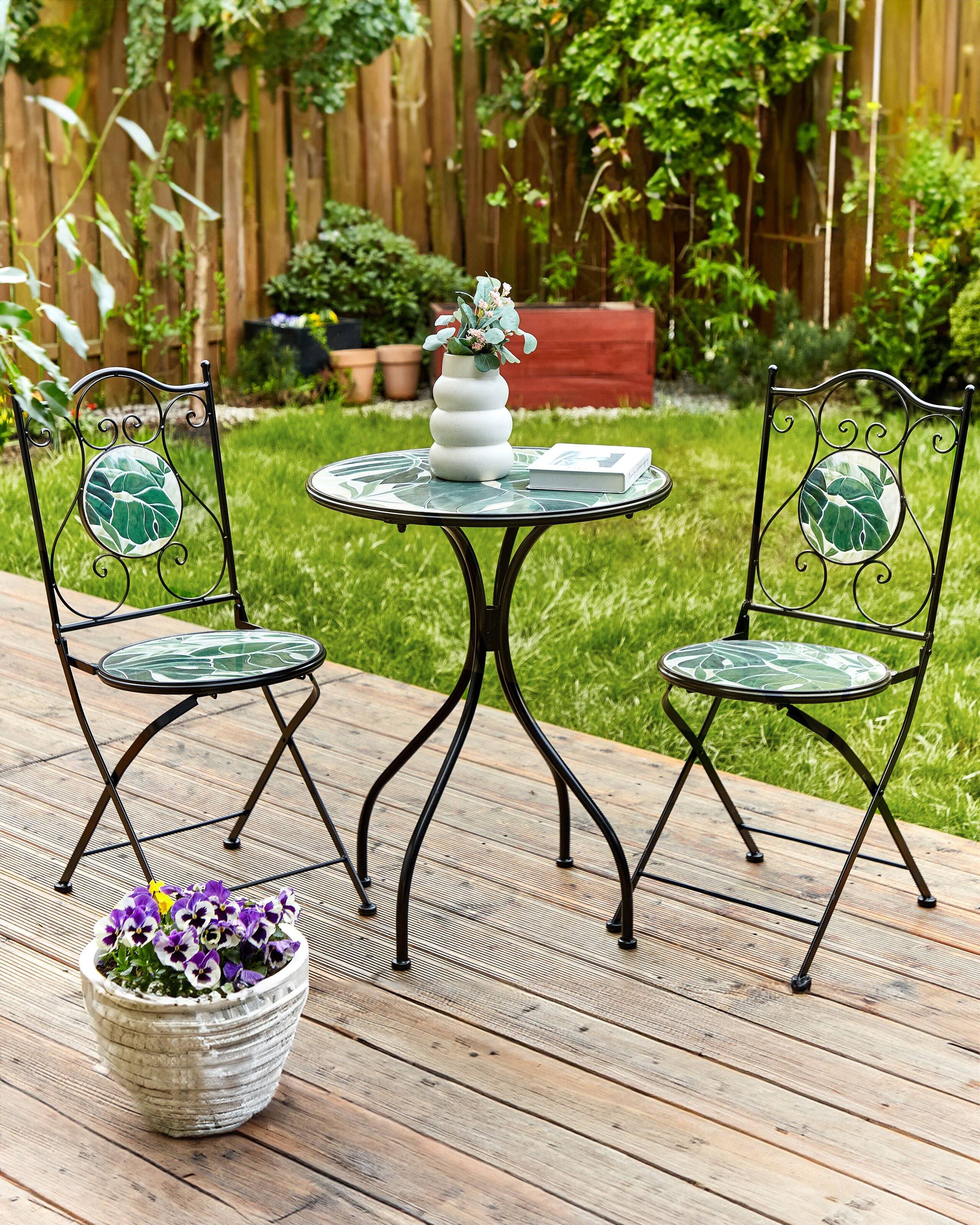 Beliani - Chaise de jardin Métal Noir COZZANA - Beliani - Imagen 1