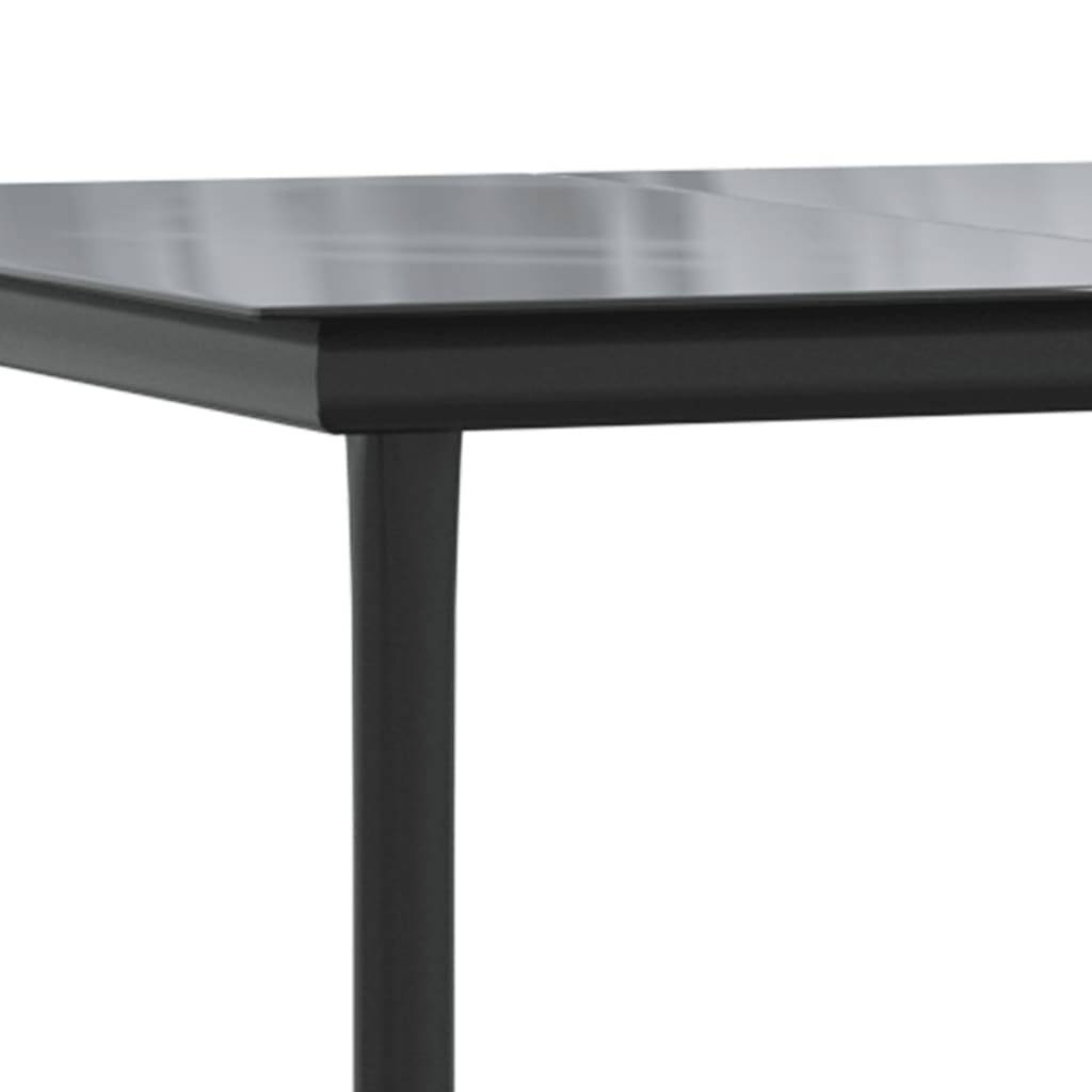 Salon de Jardin 2 Personnes Résine Tressée Beige, Fauteuils Inclinables et Table Carrée Verre Noir – ComfortXL Outdoor Living - Image 4