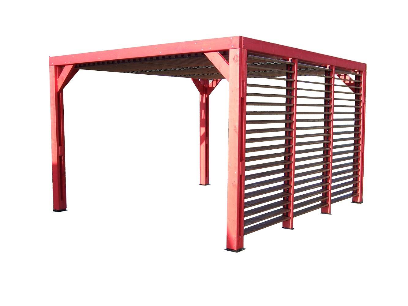 Habrita - Pergola en bois massif traité - ventelles mobiles - dimensions 341 x 313 cm - visserie inox Habrita - Imagen 1