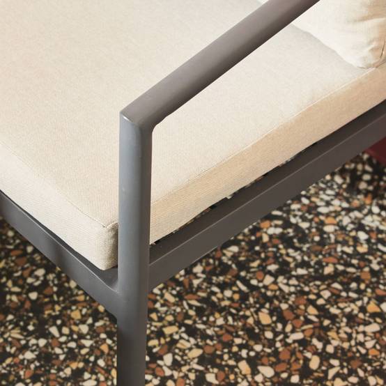 sweeek - Salon de jardin aluminium et cordes 4 places gris - Korava | sweeek - Image 6