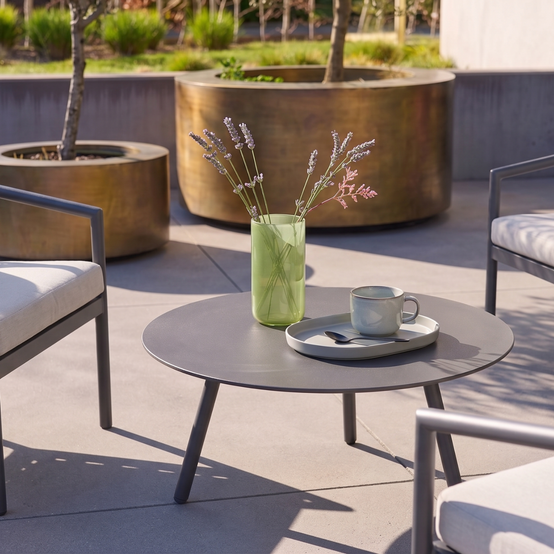 sweeek - Salon de jardin aluminium et cordes 4 places gris - Korava | sweeek - Image 3
