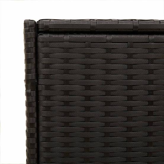 Coffre de rangement - Boîte de rangement extérieure - Coffre de jardin et roues noir 283L résine tressée - Image 9