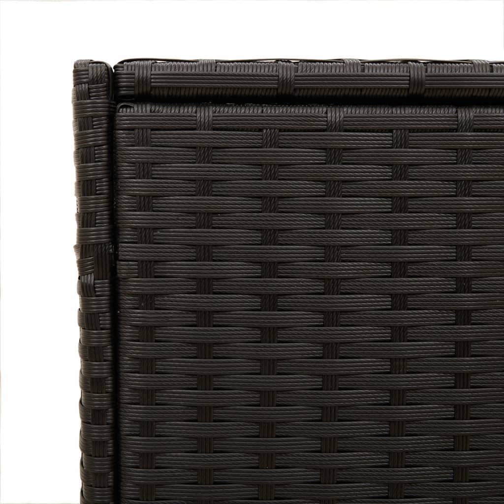 Coffre de rangement - Boîte de rangement extérieure - Coffre de jardin et roues noir 283L résine tressée - Image 9