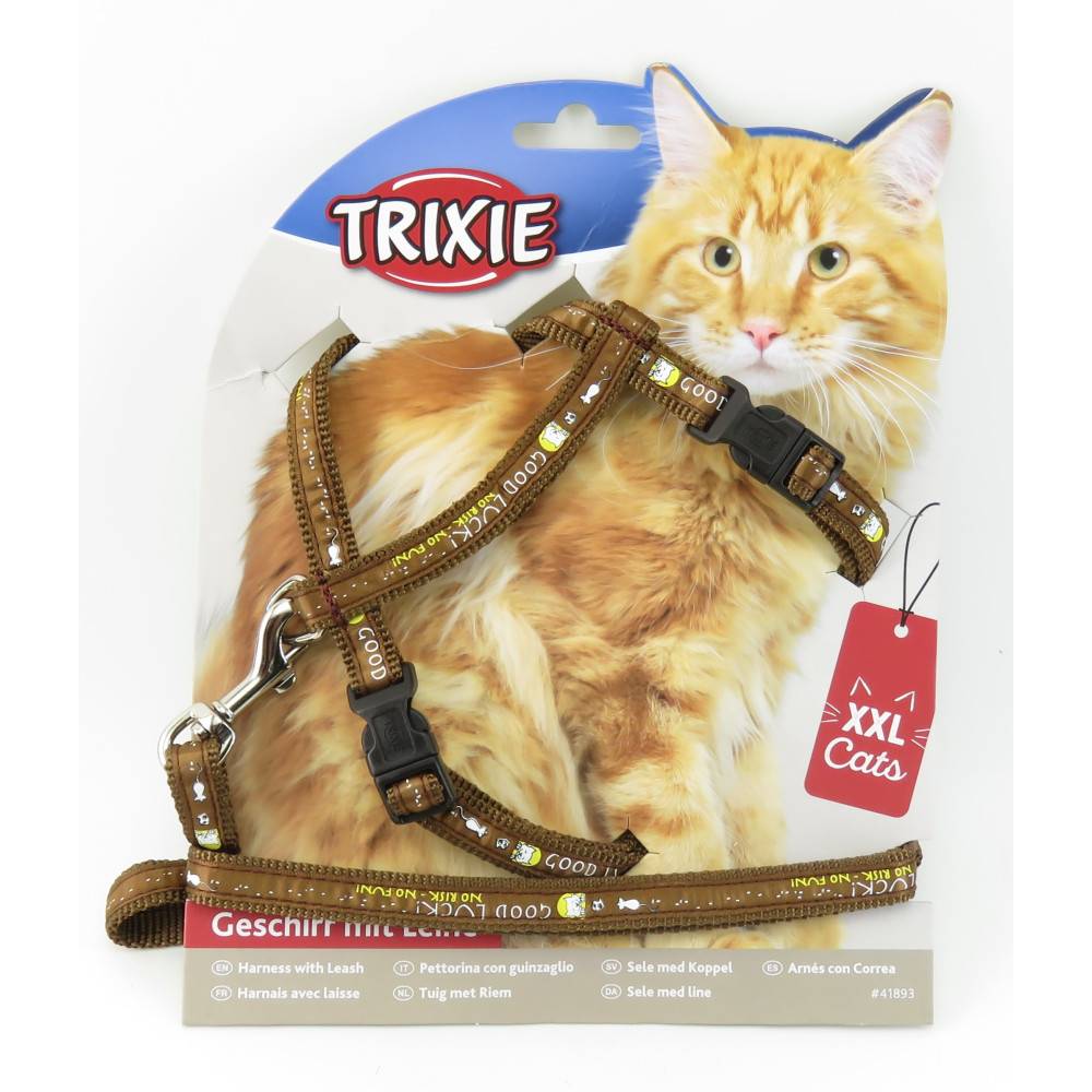 Trixie - Harnais XXL avec laisse pour grand chat 34-57 cm/13 mm couleur aléatoire - Imagen 8