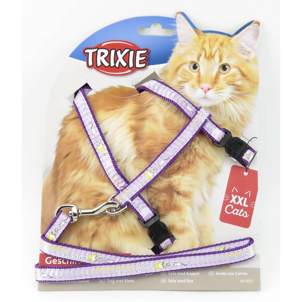 Trixie - Harnais XXL avec laisse pour grand chat 34-57 cm/13 mm couleur aléatoire - Imagen 6