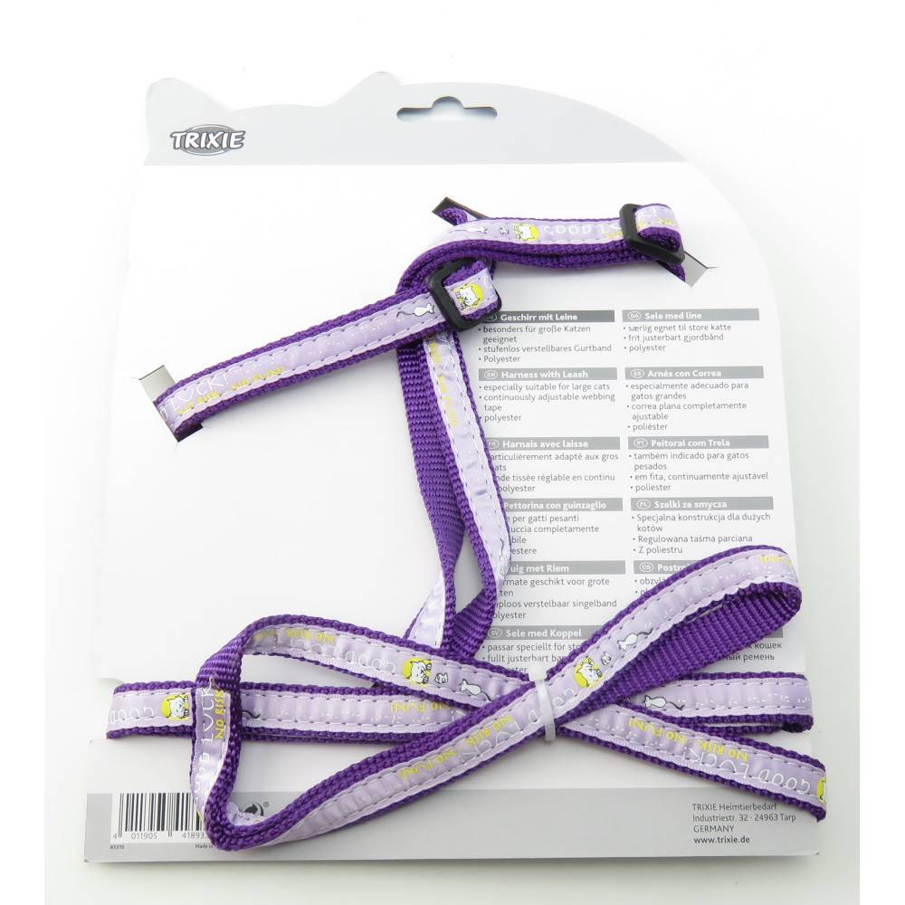 Trixie - Harnais XXL avec laisse pour grand chat 34-57 cm/13 mm couleur aléatoire - Imagen 7