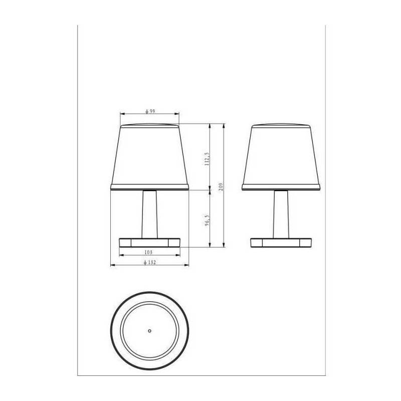 Lámpara De Mesa Solar Galix G4410 - 25 Lúmenes - H20 Cm - Imagen 3