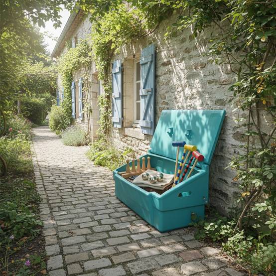 Coffre de jardin 100l -plast'up rotomoulage - Imagen 4