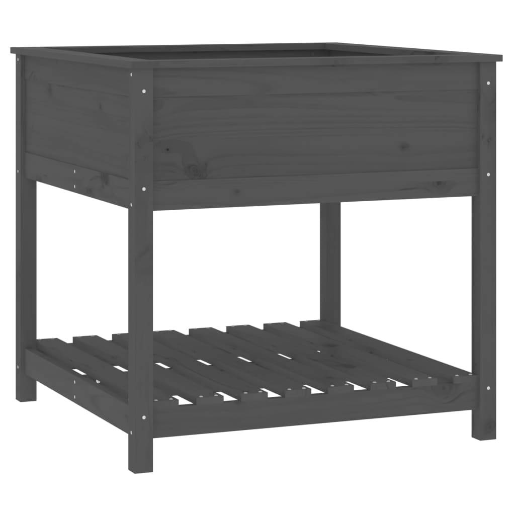 ComfortXL - Grand carré potager sur pieds bois avec étagère Gris 82,5cm – ComfortXL Outdoor Living - Image 2