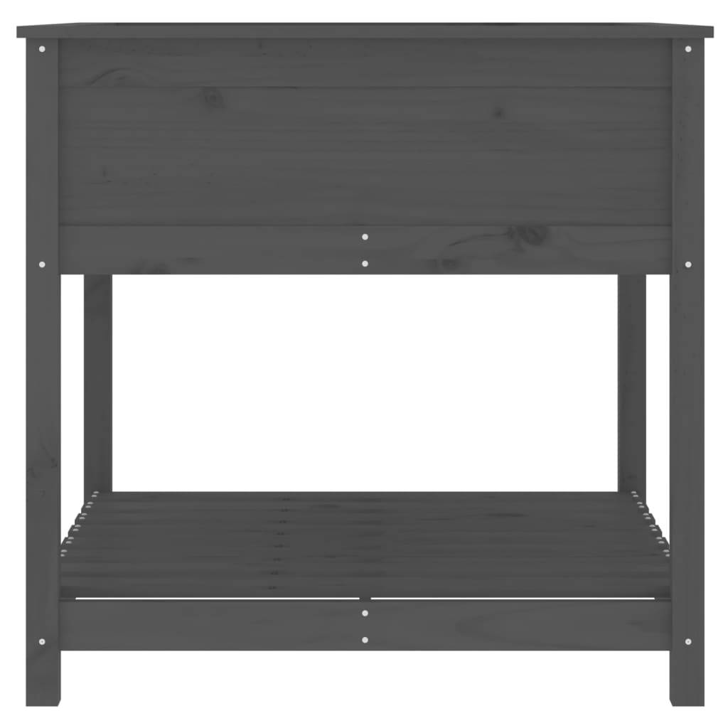 ComfortXL - Grand carré potager sur pieds bois avec étagère Gris 82,5cm – ComfortXL Outdoor Living - Image 6