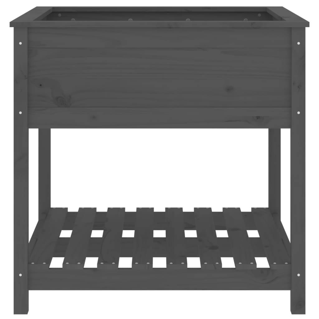 ComfortXL - Grand carré potager sur pieds bois avec étagère Gris 82,5cm – ComfortXL Outdoor Living - Image 5