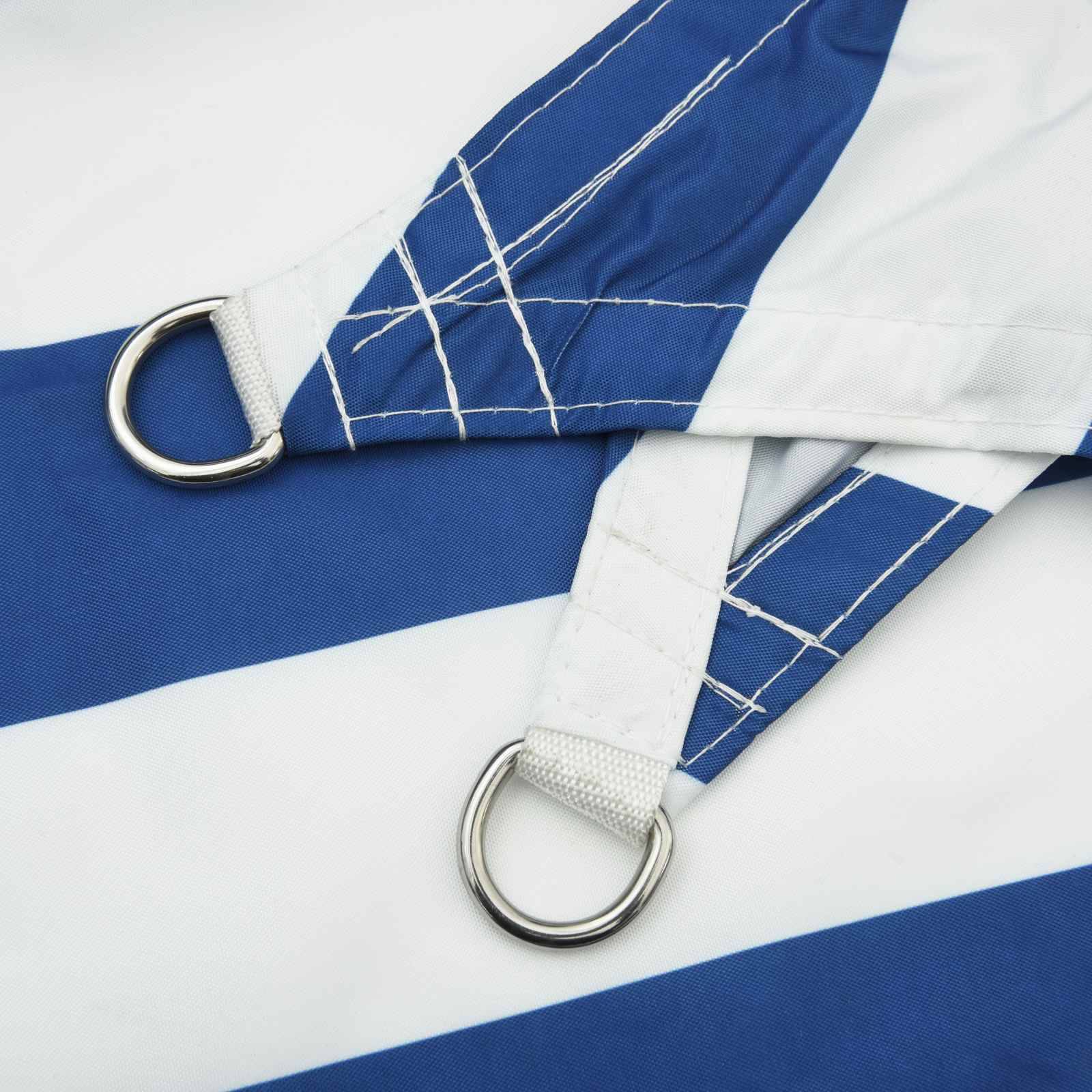 Voile d'ombrage polyester bleu et blanc 500 x 500 x 500 cm - PANGIVO - Image 4