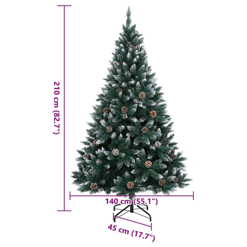 ComfortXL - Grand sapin de Noël artificiel touffu 300 LED et pommes de pin 210 cm – ComfortXL Outdoor Living - Image 10
