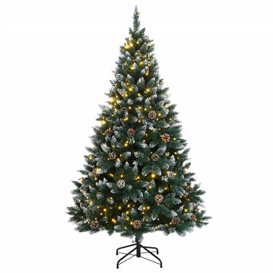 ComfortXL - Grand sapin de Noël artificiel touffu 300 LED et pommes de pin 210 cm – ComfortXL Outdoor Living - Image 3