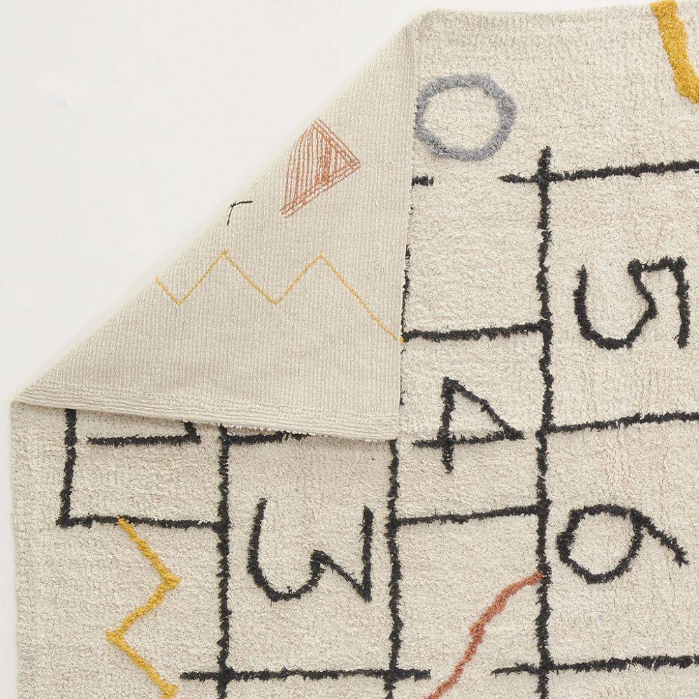 Aubry Gaspard - Tapis marelle en coton tufté multicolore - Imagen 3