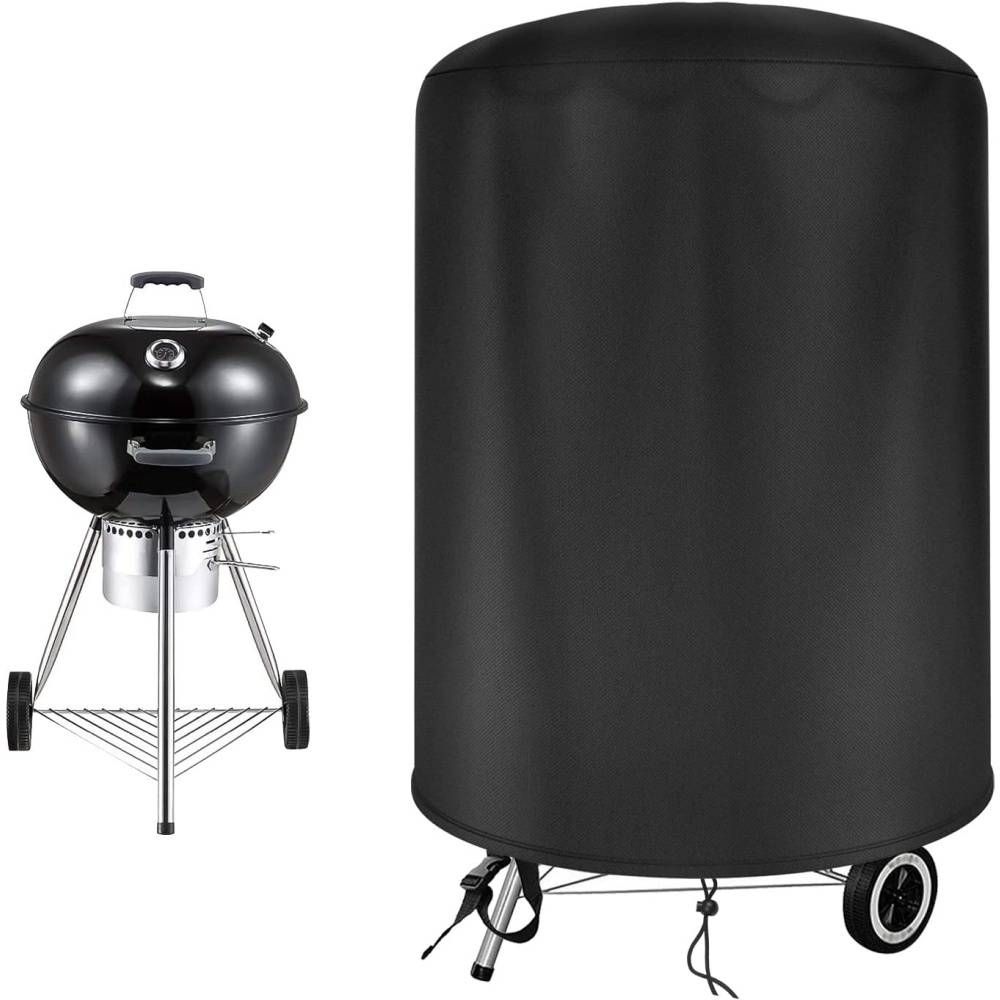 DOBIGER Housse Barbecue Extérieur 147x61x117cm - Bâche Protection BBQ Gaz Oxford Imperméable Noire