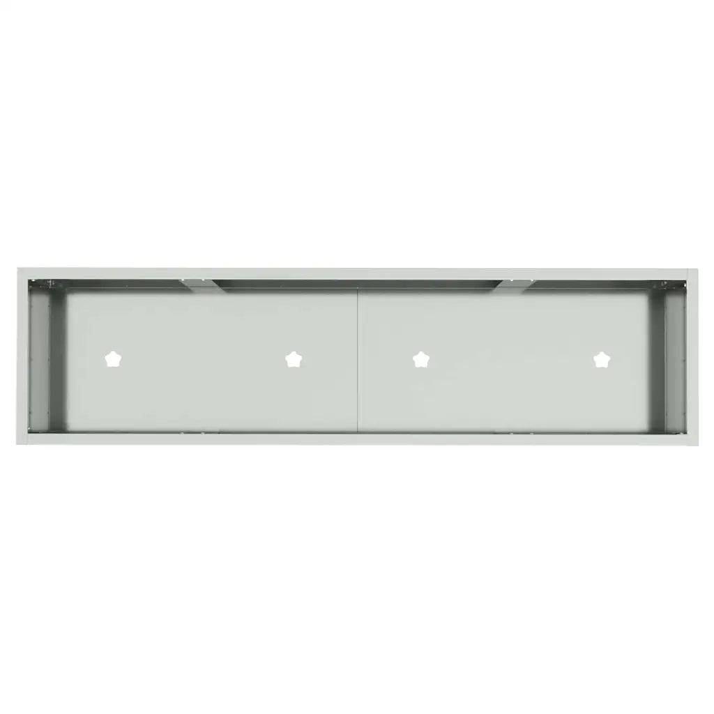 Helloshop26 - Bac de jardin surélevé moderne 100 x 26 x 82 cm facile à nettoyer design contemporain en acier galvanisé argent - Image 4