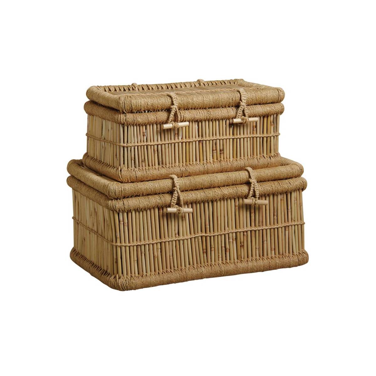 Aubry Gaspard - Malles en roseau naturel (Lot de 2) - Imagen 1
