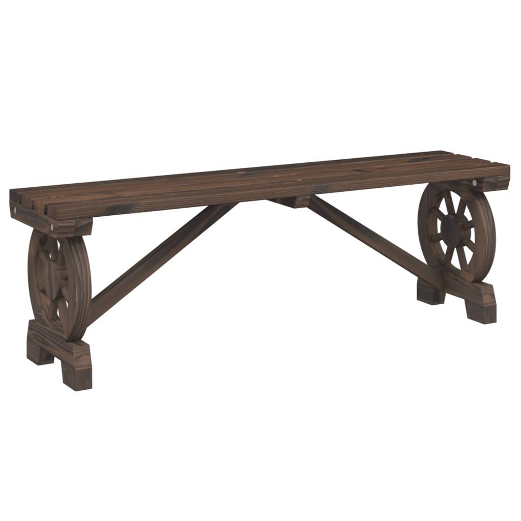 Banc de jardin | Banquette De Jardin | Banc Extérieur 115 cm bois de sapin massif Maison Chic - Image 6