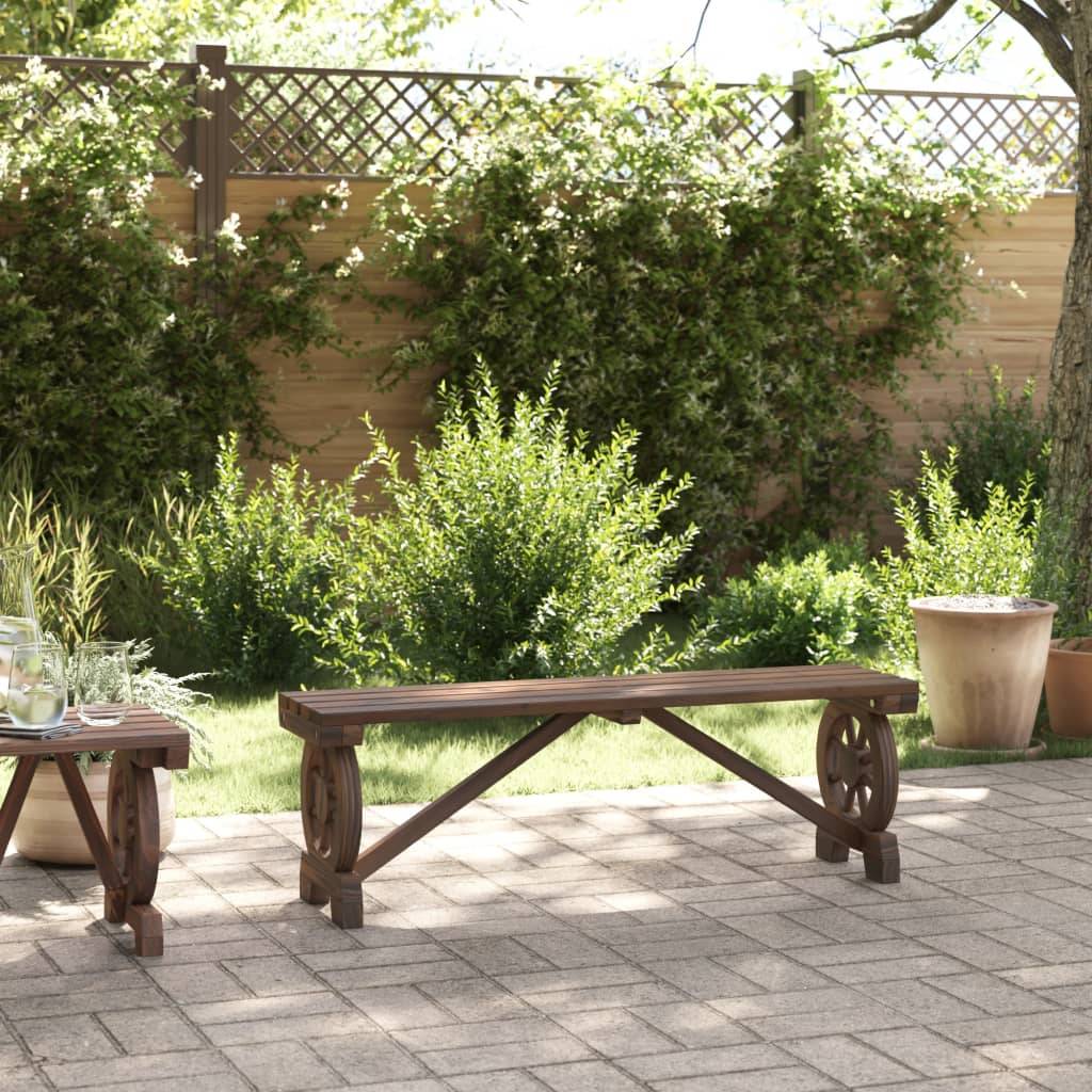 Banc de jardin | Banquette De Jardin | Banc Extérieur 115 cm bois de sapin massif Maison Chic - Image 3