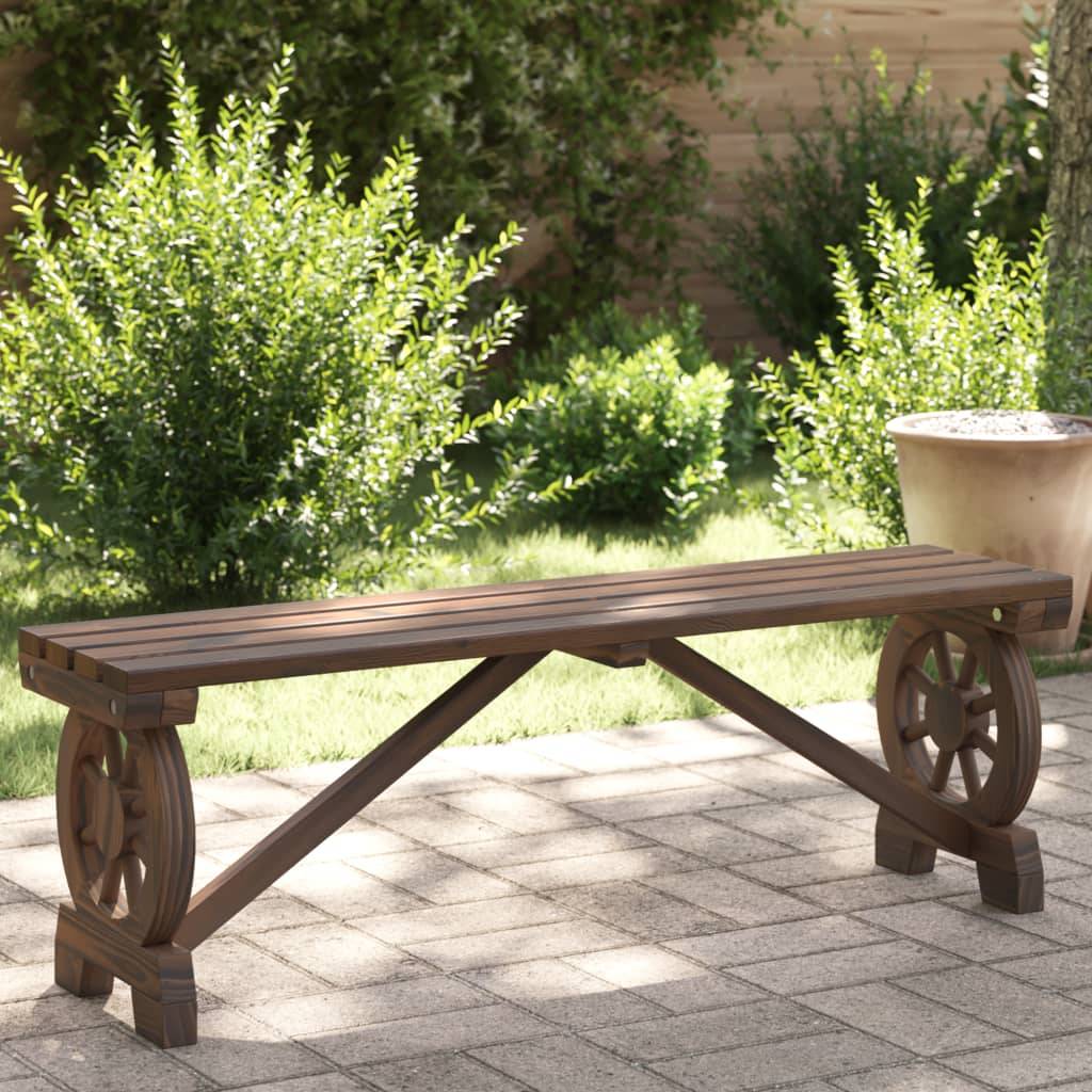 Banc de jardin | Banquette De Jardin | Banc Extérieur 115 cm bois de sapin massif Maison Chic - Image 2