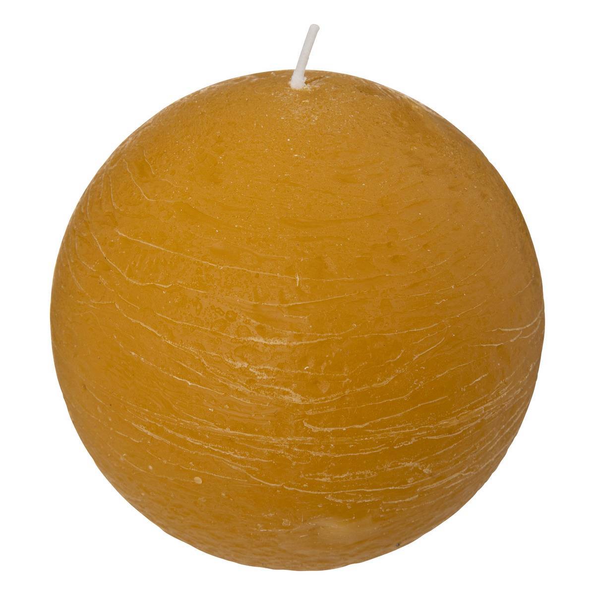 Atmosphera - Bougie boule rustique jaune 445g - Atmosphera Créateur d'intérieur - Image 1