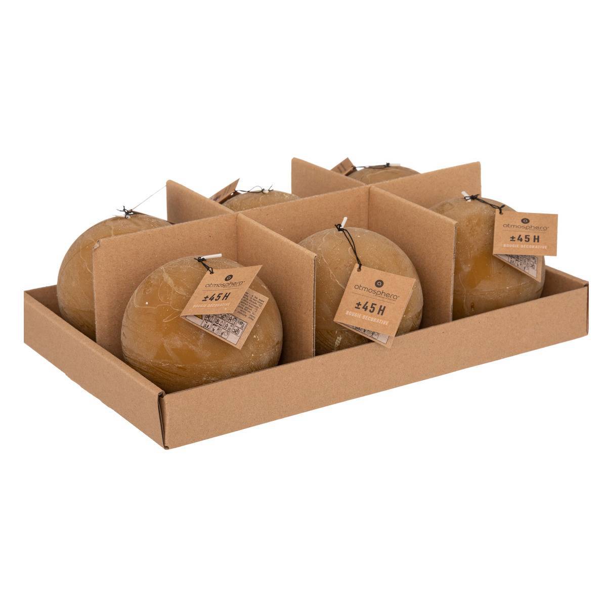 Atmosphera - Bougie boule rustique jaune 445g - Atmosphera Créateur d'intérieur - Image 2