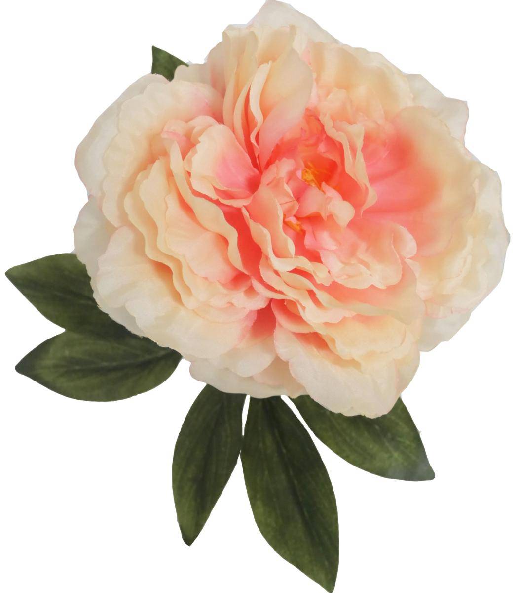 Pivoine artificielle Rose tendre H 63 cm très belle tête - couleur: Rose pâle - Image 2